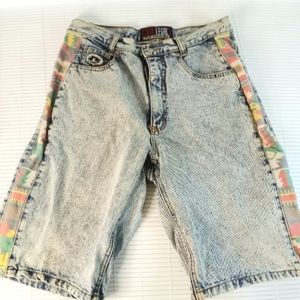 RARE 91 VTG 'Sergio Never Legal Worn WorldWide' Jean Shorts Mens 32